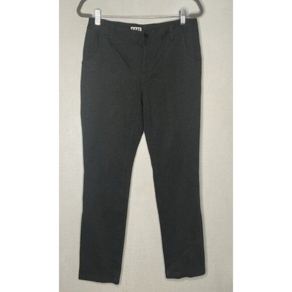 Duluth Trading Co Slimming Leg Trousers Pants Women Size 8X31 Gray Stretch Casua - Picture 1 of 9